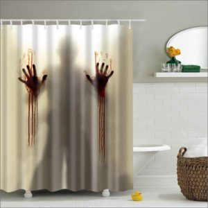 Mysterious Scary and funny Man Silhouette Shadow 60inhes x 72inhes Polyester Waterproof Shower Curtain Bathroom