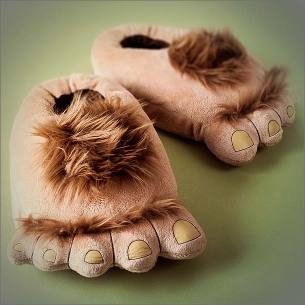 Furry Monster Adventure Slippers, Comfortable Novelty Warm Winter Hobbit Feet Slippers for Adults